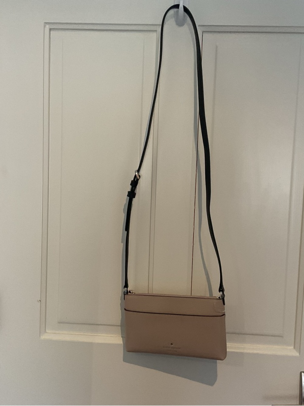 kate spade Beige Crossbody Bag with Black Strap